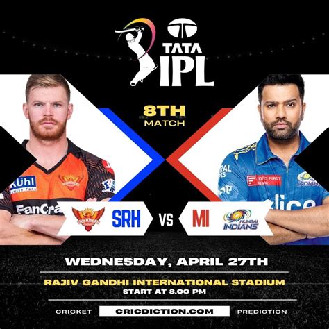 Sunrisers Hyderabad v Mumbai Indians: Prediction, Tips and Odds.